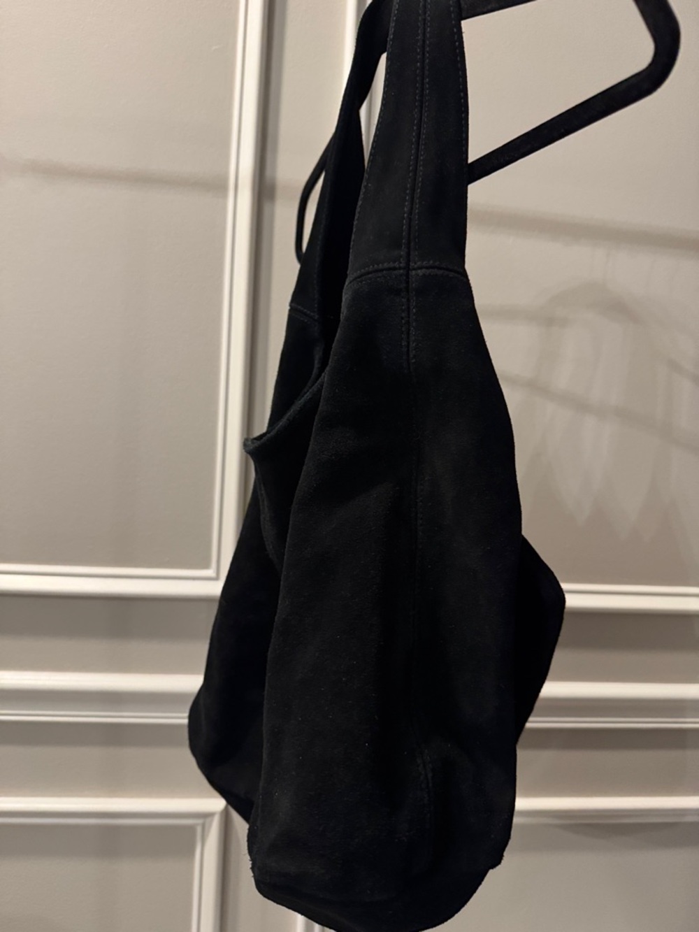 Black NEW  Suede Hobo Shoulder Bag